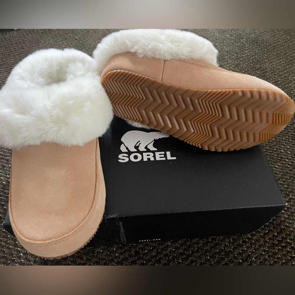 Sorrel coffee run slippers woman size 5 NIB